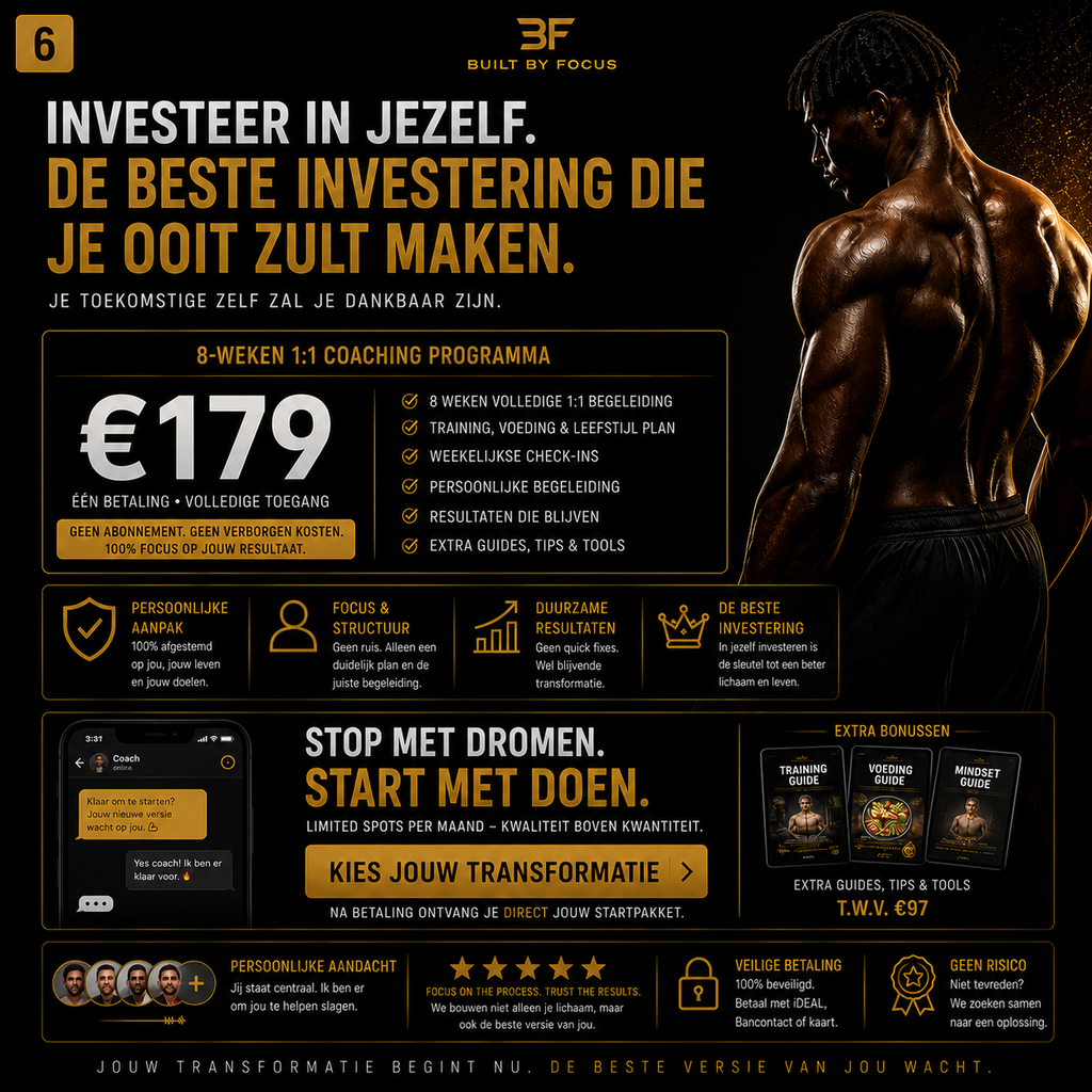 Built By Focus – Premium 1:1 Coaching | 8 Week Transformation